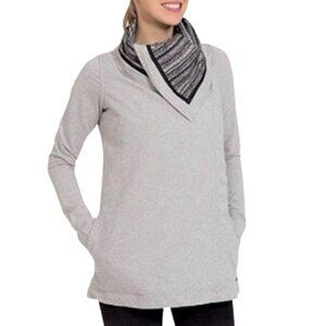 Lululemon Savasana wrap light gray cowl neck jacket 4
